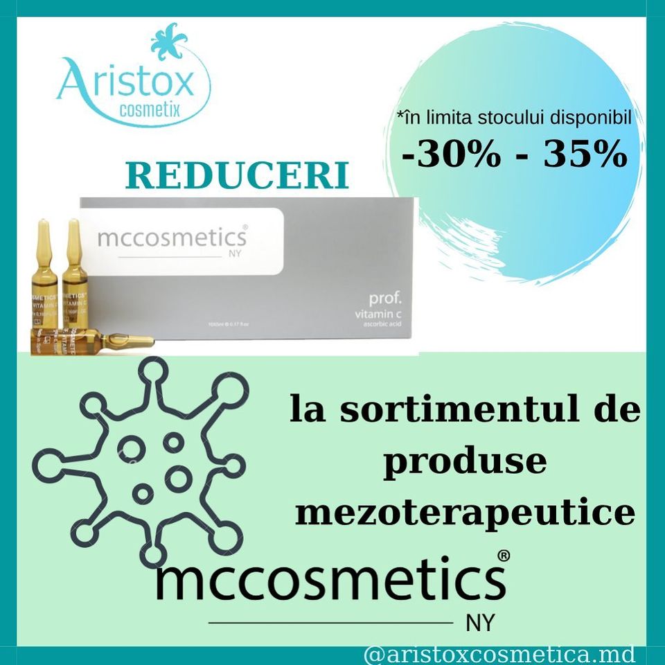 REDUCERE de -30% și 35% la produsele MEZOTERAPEUTICE mcccosmetics